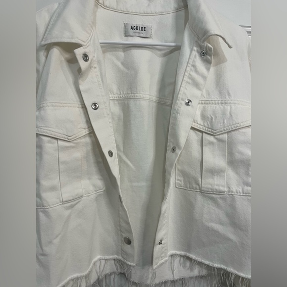 AGOLDE
NYX DENIM SHIRT IN FLOUR Classic White Denim Jacket XS - Picture 7 of 10